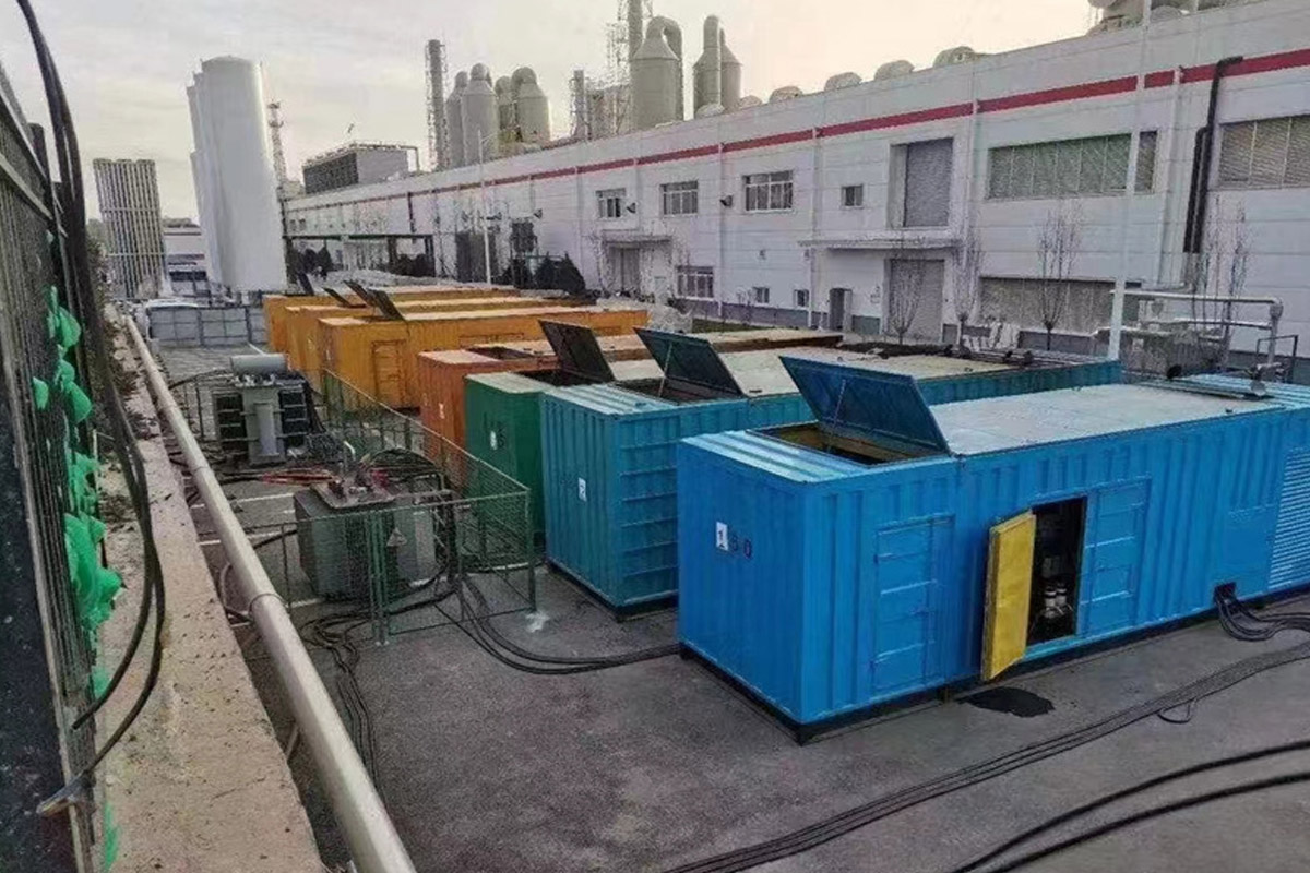麻山发电机租赁施工现场